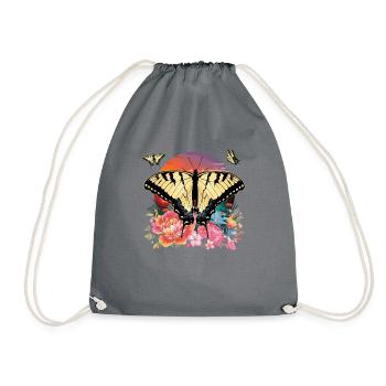 Tiger swallowtails are a girl's best - Drawstring Bag - grey - Front