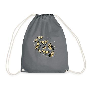 Tiger swallowtails are a girl's best - Drawstring Bag - grey - Front