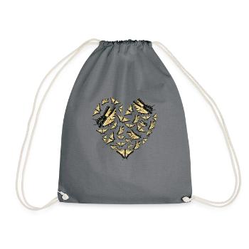 Tiger swallowtails are a girl's best - Drawstring Bag - grey - Front