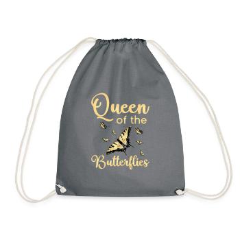 Machaon tigré Reine des papillons - Sac de sport léger - gris - Devant