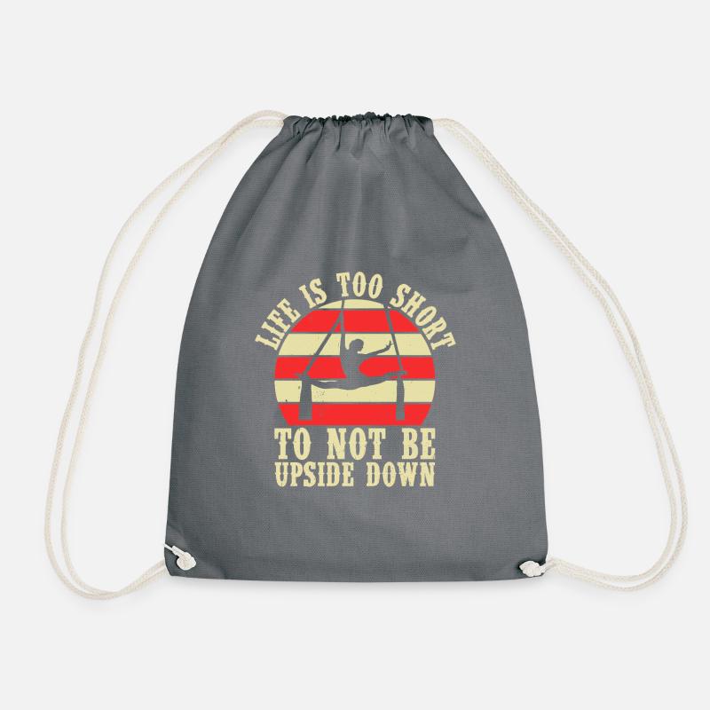 Circus Trapeze for Trapeze Artist Costume - Drawstring Bag - grey