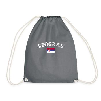 Belgrade Belgrade Serbie Drapeau serbe Serbie - Sac de sport léger - gris - Devant