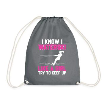 Ski nautique pour femmes filles skieuses nautiques - Sac de sport léger - gris - Devant