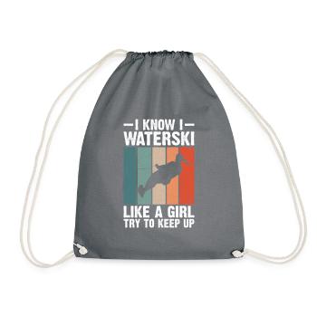 Ski nautique pour femmes filles skieuses nautiques - Sac de sport léger - gris - Devant
