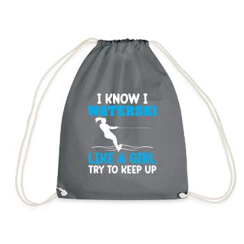 Ski nautique pour femmes filles skieuses nautiques - Sac de sport léger - gris - Devant