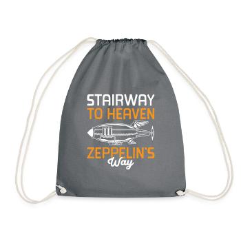Dirigeable Zeppelin vintage 70 ans - Sac de sport léger - gris - Devant