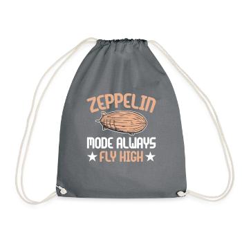Dirigeable Zeppelin vintage 70 ans - Sac de sport léger - gris - Devant