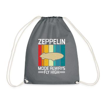 Dirigeable Zeppelin vintage 70 ans - Sac de sport léger - gris - Devant