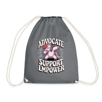 Support Empower advocates - Drawstring Bag - grey - Front