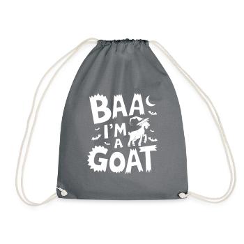 Baa I'm a goat - Drawstring Bag - grey - Front
