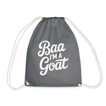 Baa I'm a goat - Drawstring Bag - grey - Front