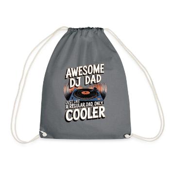 Super DJ dad, just like a normal dad - Drawstring Bag - grey - Front