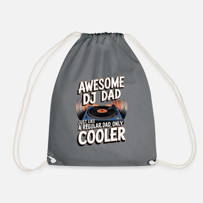Super DJ dad, just like a normal dad - Drawstring Bag - grey