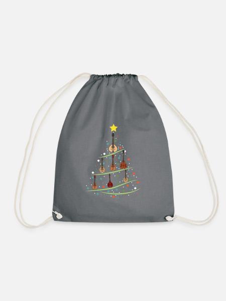 Mandoline Weihnachtsbaum - Turnbeutel - Grau