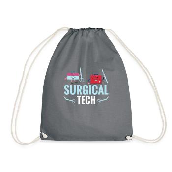 Surgical technology I bring a lot to the table - Drawstring Bag - grey - Front