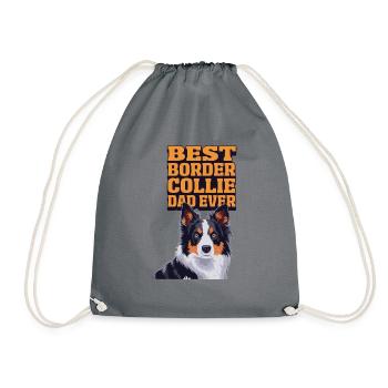 Border Collie Propriétaire de chien pour les amoureux des chiens - Sac de sport léger - gris - Devant
