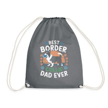 Border Collie Propriétaire de chien pour les amoureux des chiens - Sac de sport léger - gris - Devant