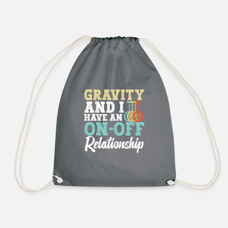 Die Gravity Nannte Es Zurück, Aber Ich Bin Immer - Turnbeutel - Grau