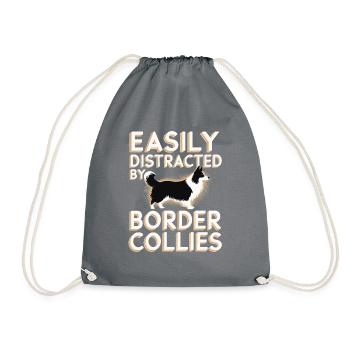 Border Collies Propriétaires de chiens Amoureux des chiens - Sac de sport léger - gris - Devant