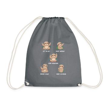 Catch Song Flower Losing Go And Deep - Drawstring Bag - grey - Front