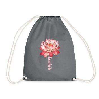 Catch Song Flower Losing Go And Deep - Drawstring Bag - grey - Front