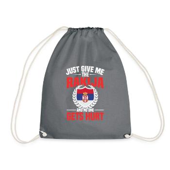Donnez-moi simplement la rakija et personne ne le fera - Sac de sport léger - gris - Devant
