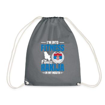 Je suis dans le fitness, le fitness, le rakija dans mon - Sac de sport léger - gris - Devant