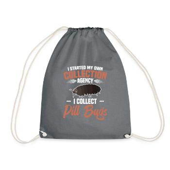 I founded my own collection authority. I - Drawstring Bag - grey - Front