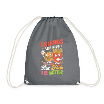 Mais les frites sont de meilleures pommes de terre frites - Sac de sport léger - gris - Devant