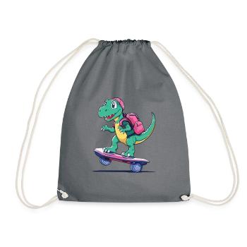 Dino Life est meilleur si vous faites du hoverboard - Sac de sport léger - gris - Devant
