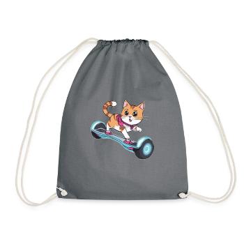 The cat's life is better when they - Drawstring Bag - grey - Front