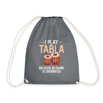 Je joue du tabla parce que souffler surestime - Sac de sport léger - gris - Devant
