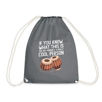 If you know what that is, you are - Drawstring Bag - grey - Front