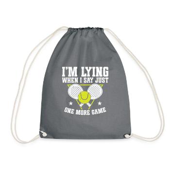 I'm lying if I just say one more game - Drawstring Bag - grey - Front
