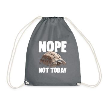 Some best friends never say a word, Sulcata - Drawstring Bag - grey - Front