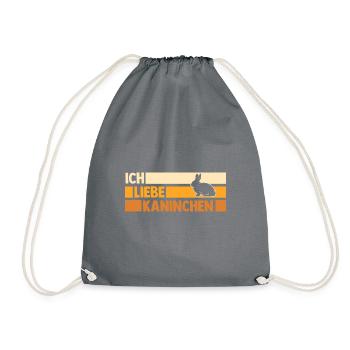 Nagetier Hase Kaninchen - Turnbeutel - Grau - Vorne