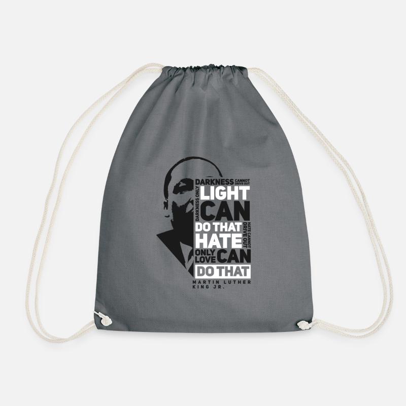 Martin Luther King Schablone - Turnbeutel - Grau
