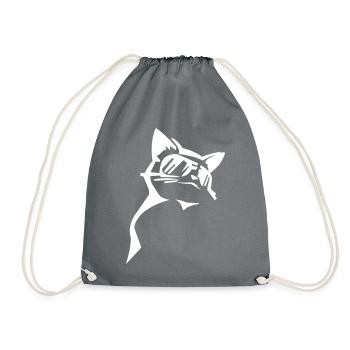 Mode-Katze von Custom - Turnbeutel - Grau - Vorne