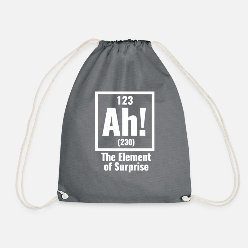 Science Ah The Element of Surprise - Drawstring Bag - grey