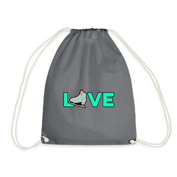 Love Graphic Ice Skating Figure Skater Ice Skater - Turnbeutel - Grau - Vorne
