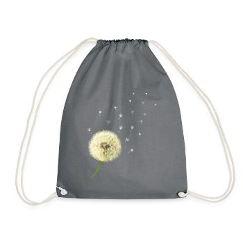 Dandelion wish you something - Drawstring Bag - grey - Front