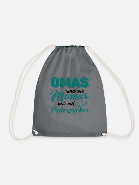 Omas Sind Wie Mamas Nur Mit Puderzucker Omi Großmu - Turnbeutel - Grau