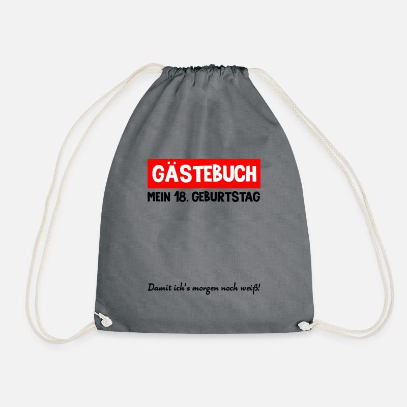 Gästebuch Mein 18. Geburtstag Geburtstagsfeier Par - Turnbeutel - Grau