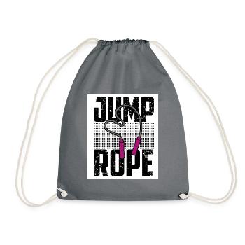 Jumping Rope Graphic Rope Jumping Rope Skipping Si - Turnbeutel - Grau - Vorne