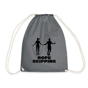 Jumping Rope Graphic Rope Jumping Rope Skipping Si - Turnbeutel - Grau - Vorne