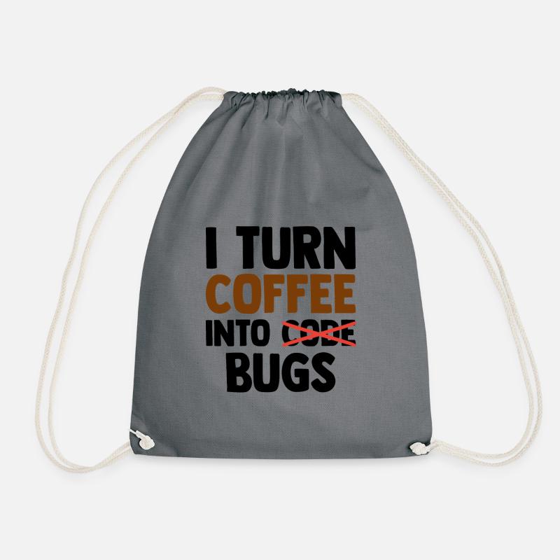 I Turn Coffee Into Bugs Coding Programming Softwar - Turnbeutel - Grau