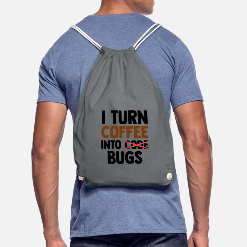 I Turn Coffee Into Bugs Coding Programming Softwar Turnbeutel