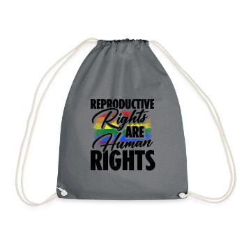 Reproductive Rights Are Human Rights Bisexual Tran - Turnbeutel - Grau - Vorne