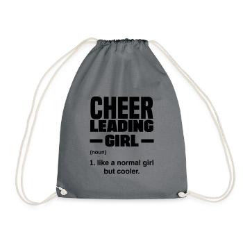 Cheerleading Girl Noun Defintion Cheerleader Cheer - Turnbeutel - Grau - Vorne