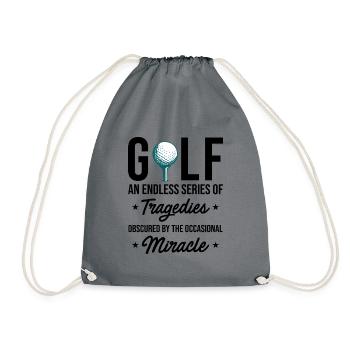 Golf An Endless Series Of Tragedies Golfing Golf P - Turnbeutel - Grau - Vorne